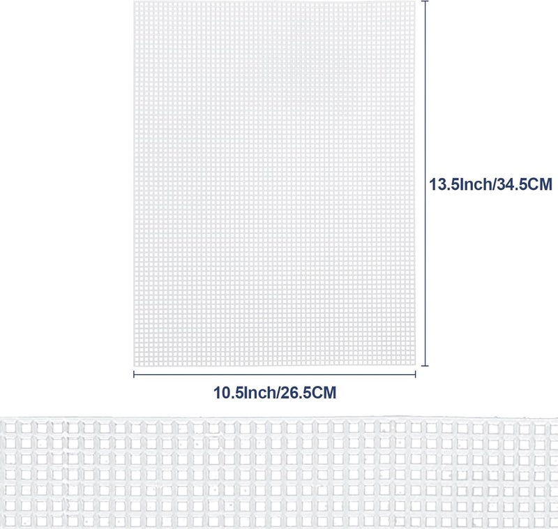 Caydo 18 Pieces 7 Count Plastic Canvas Sheets, 7 CT Clear Plastic Mesh for Cross Stitching, Making Jewelry Organizer, Knit Crochet Projects (10.5 x 13.5 Inch) - Image 2